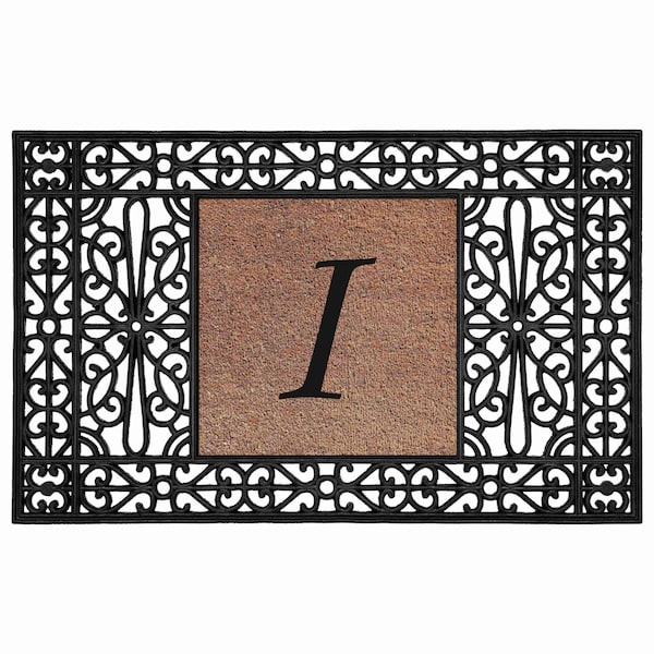Calloway Mills Monogram Door Mat, Coir, Black, Natural, 30 in W x 48 in L 104103048I - main